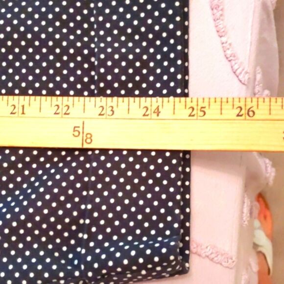 Cotton Stretchy Capri Black White Dots Sz 12 - Picture 7 of 9